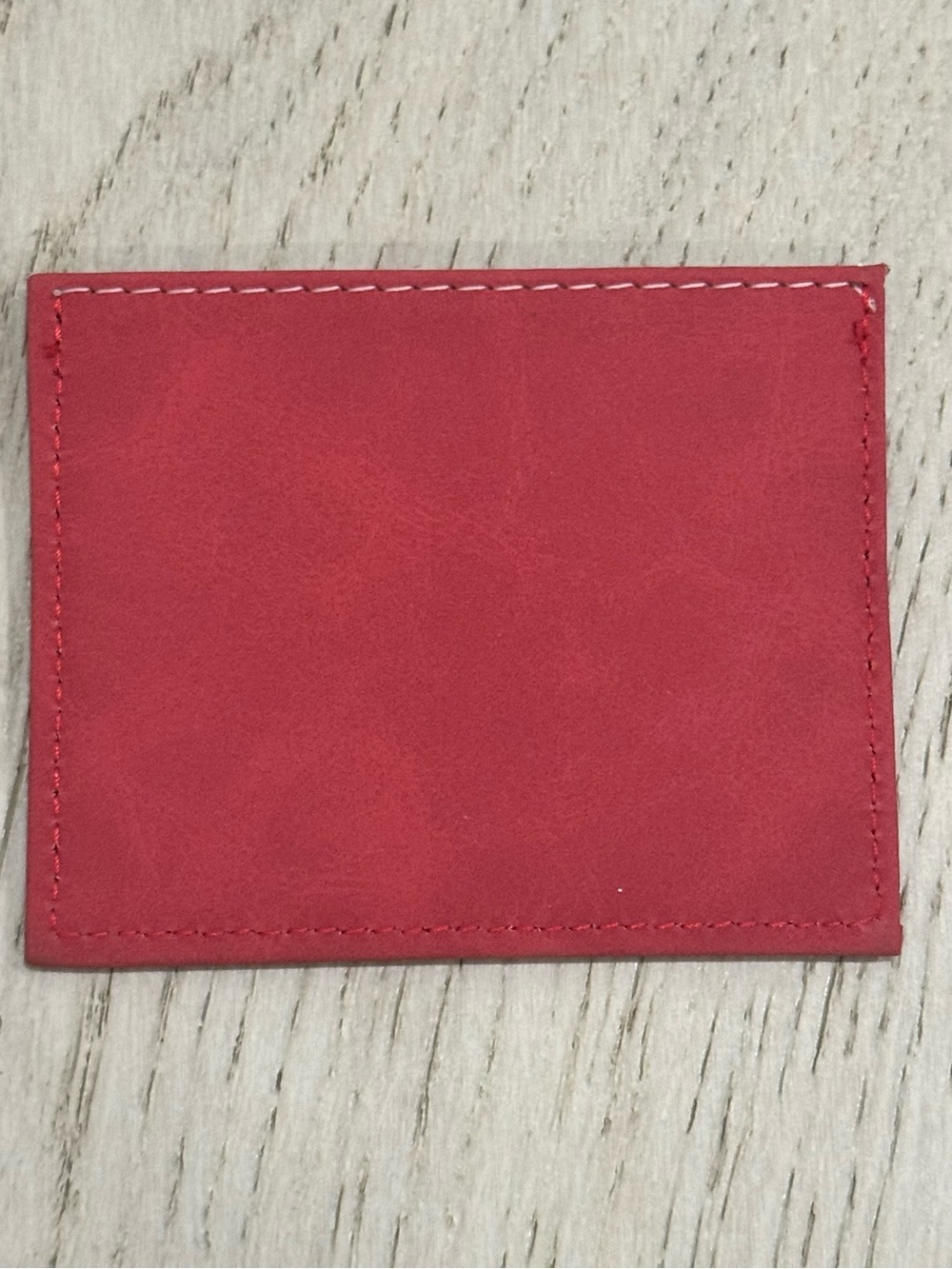 States of Mind Red Leather Card Holder Slim Credit Card Wallet - Picture 2 of 4